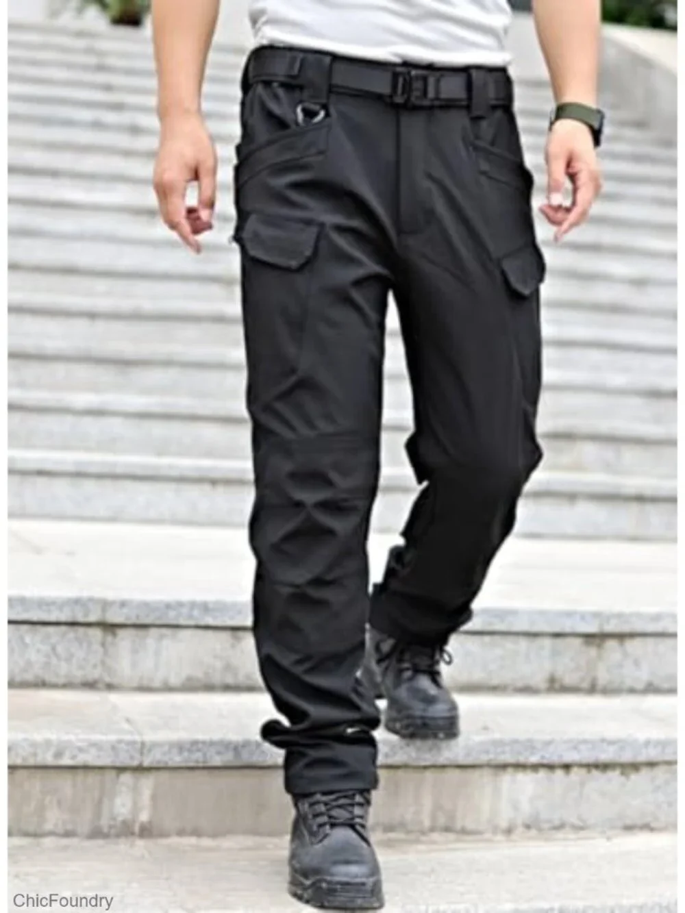 Water Resistant Tactical Cargo Pants with 8 Pockets for Hiking Work